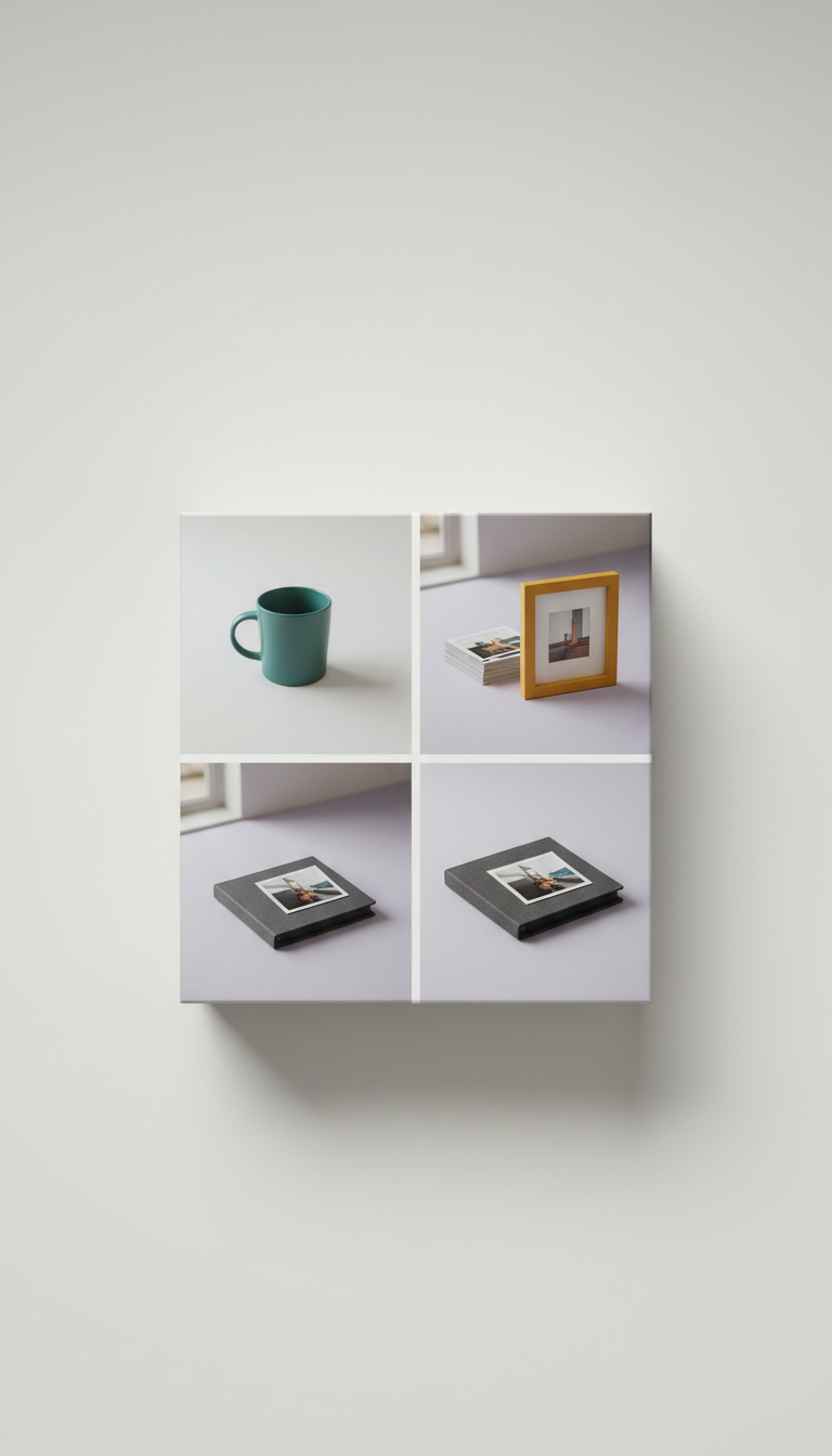 Photo Collage Gift Box with Magnetic Lid
